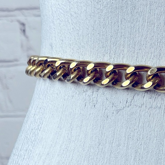 VINTAGE CHAIN LINK Belt Gold Lion and Sphinx Medallions - Picture 7 of 12